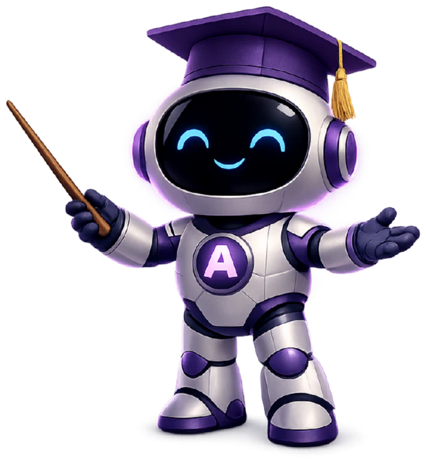 Ace, the AcadeMY robot tutor, holding a teaching pointer